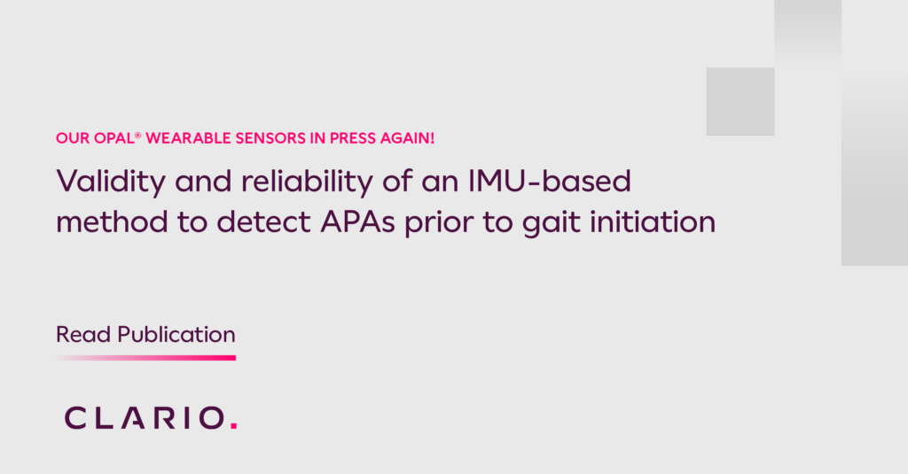 Validity and reliablility of an IMU-based method to detect APAs prior to gait initiation